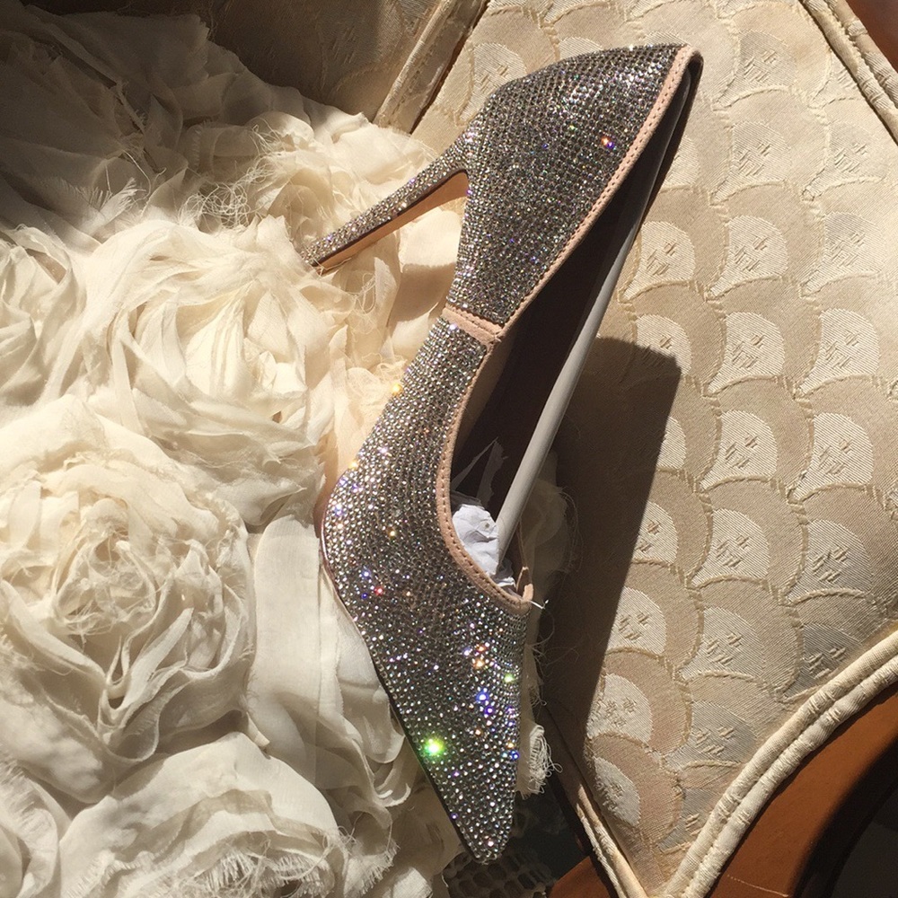 Fashion Nova rhinestone studded pointed heels
